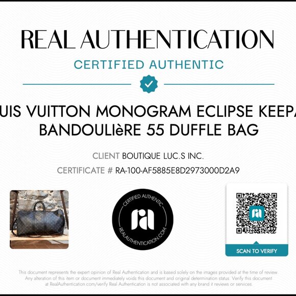 Louis Vuitton Monogram Eclipse Keepall Bandoulière 55 Duffle Bag - Picture 16 of 16